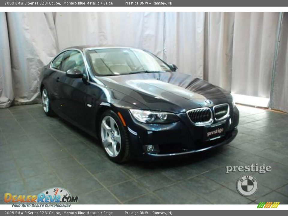 2008 BMW 3 Series 328i Coupe Monaco Blue Metallic / Beige Photo #6