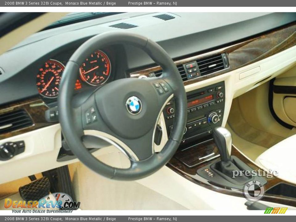 2008 BMW 3 Series 328i Coupe Monaco Blue Metallic / Beige Photo #15
