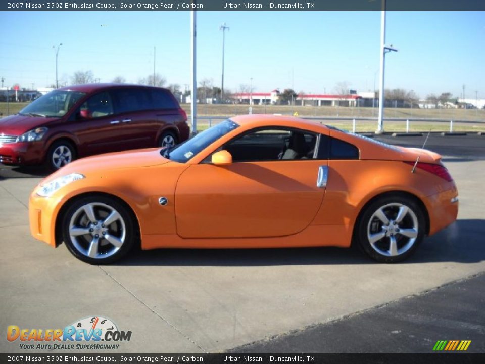 2007 Nissan 350Z Enthusiast Coupe Solar Orange Pearl / Carbon Photo #1