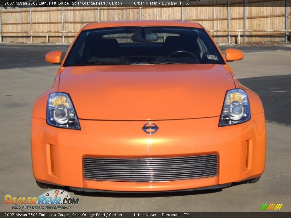 2007 Nissan 350Z Enthusiast Coupe Solar Orange Pearl / Carbon Photo #2
