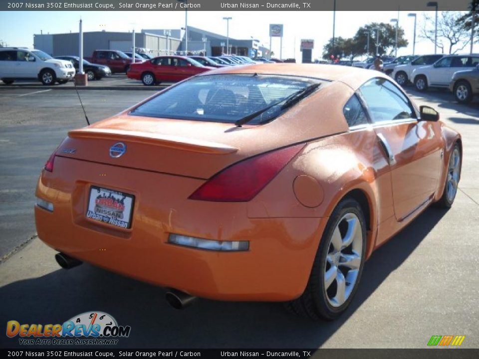 2007 Nissan 350Z Enthusiast Coupe Solar Orange Pearl / Carbon Photo #4