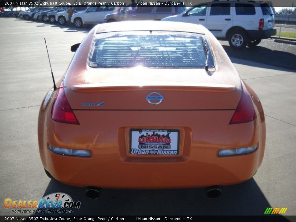 2007 Nissan 350Z Enthusiast Coupe Solar Orange Pearl / Carbon Photo #5