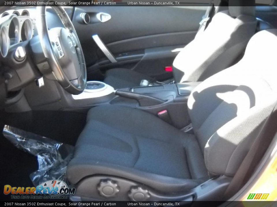 2007 Nissan 350Z Enthusiast Coupe Solar Orange Pearl / Carbon Photo #8
