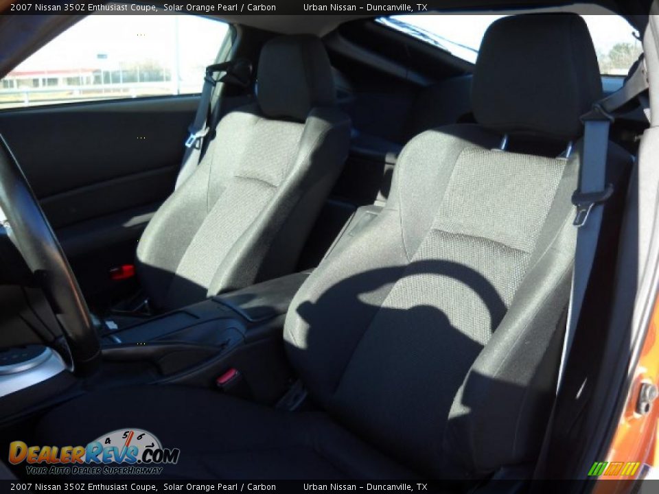 2007 Nissan 350Z Enthusiast Coupe Solar Orange Pearl / Carbon Photo #10