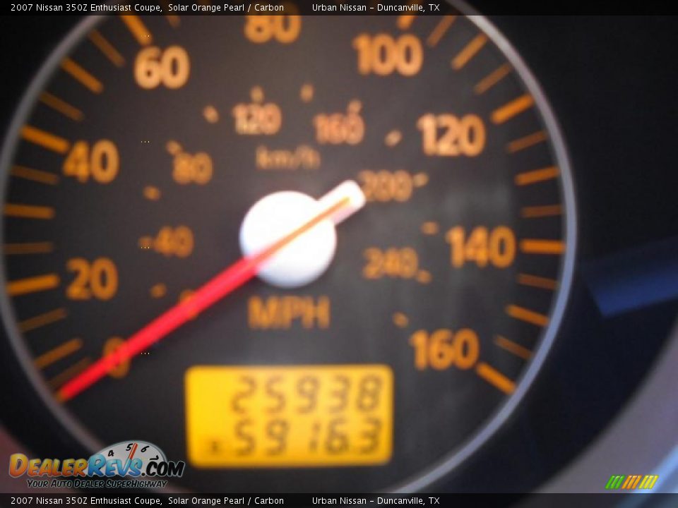 2007 Nissan 350Z Enthusiast Coupe Solar Orange Pearl / Carbon Photo #12