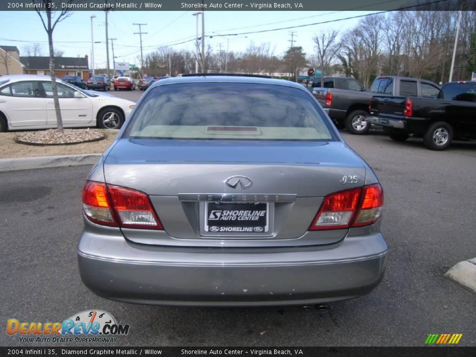 2004 Infiniti I 35 Diamond Graphite Metallic / Willow Photo #5