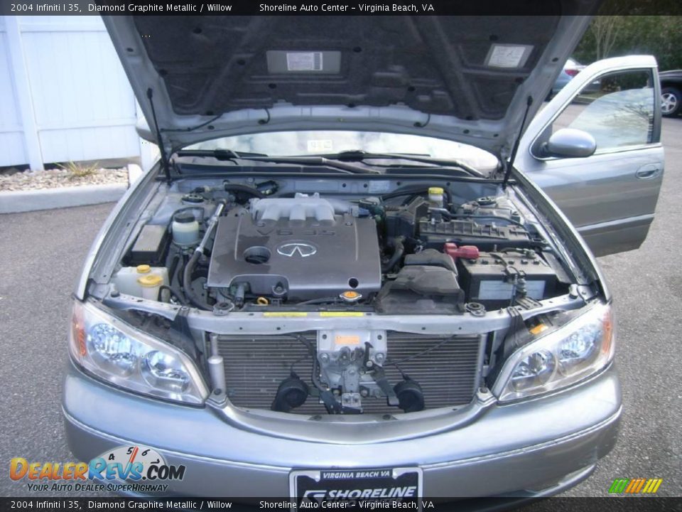 2004 Infiniti I 35 Diamond Graphite Metallic / Willow Photo #13