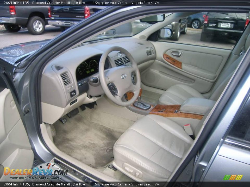 2004 Infiniti I 35 Diamond Graphite Metallic / Willow Photo #14