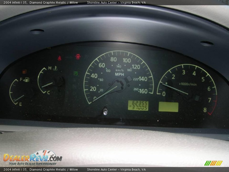 2004 Infiniti I 35 Diamond Graphite Metallic / Willow Photo #18