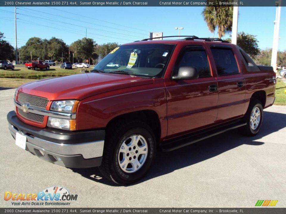 2003 Chevrolet Avalanche 1500 Z71 4x4 Sunset Orange Metallic / Dark Charcoal Photo #1