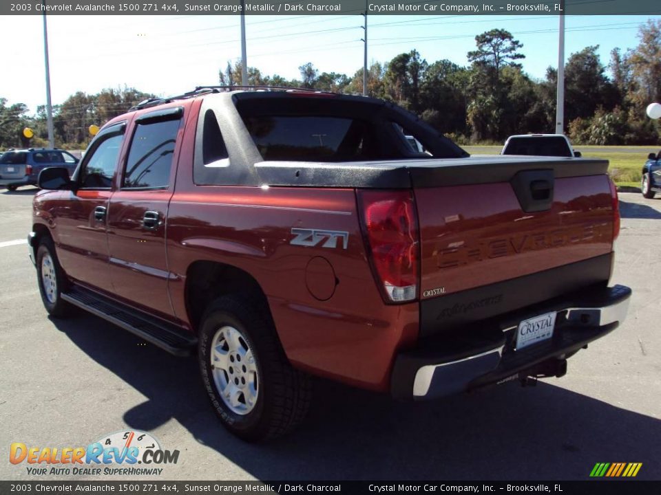 2003 Chevrolet Avalanche 1500 Z71 4x4 Sunset Orange Metallic / Dark Charcoal Photo #3
