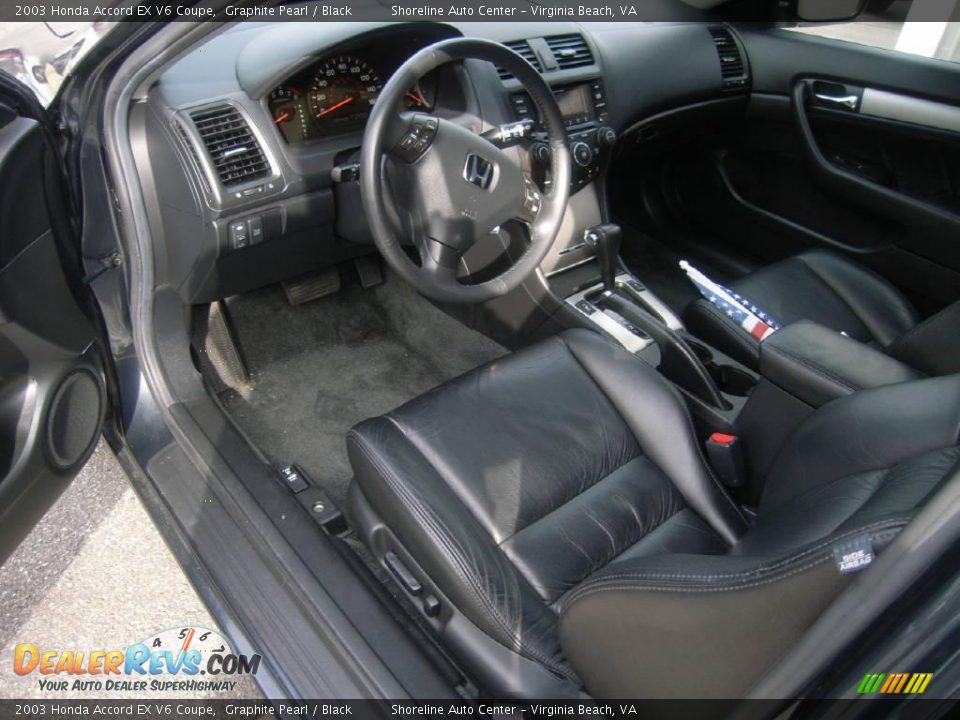 2003 Honda Accord EX V6 Coupe Graphite Pearl / Black Photo #2