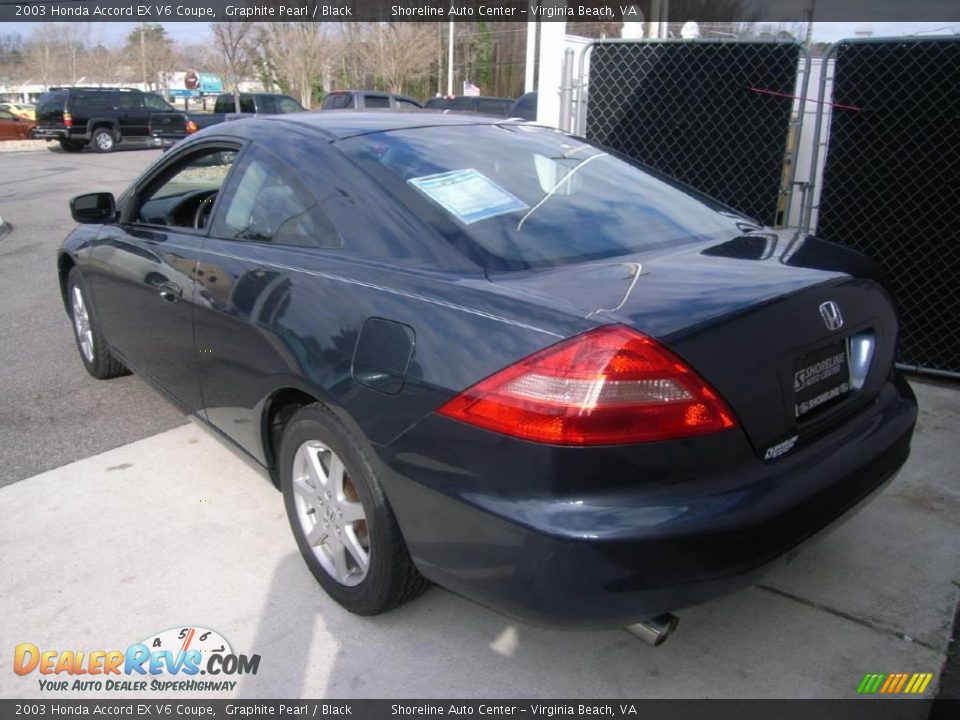 2003 Honda Accord EX V6 Coupe Graphite Pearl / Black Photo #9