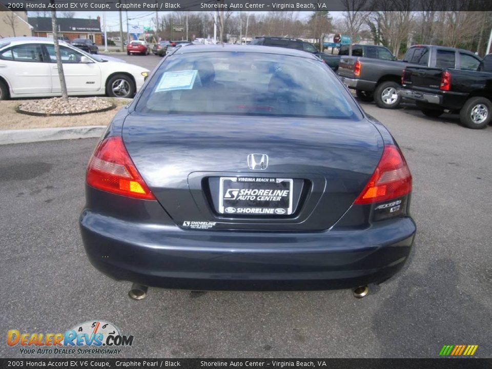 2003 Honda Accord EX V6 Coupe Graphite Pearl / Black Photo #10