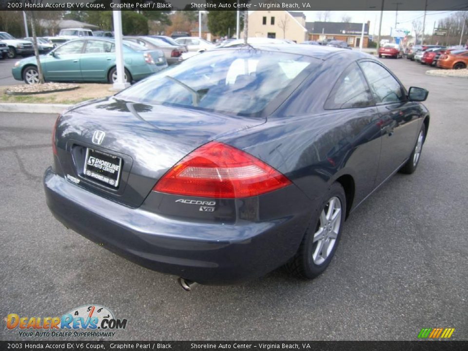 2003 Honda Accord EX V6 Coupe Graphite Pearl / Black Photo #11