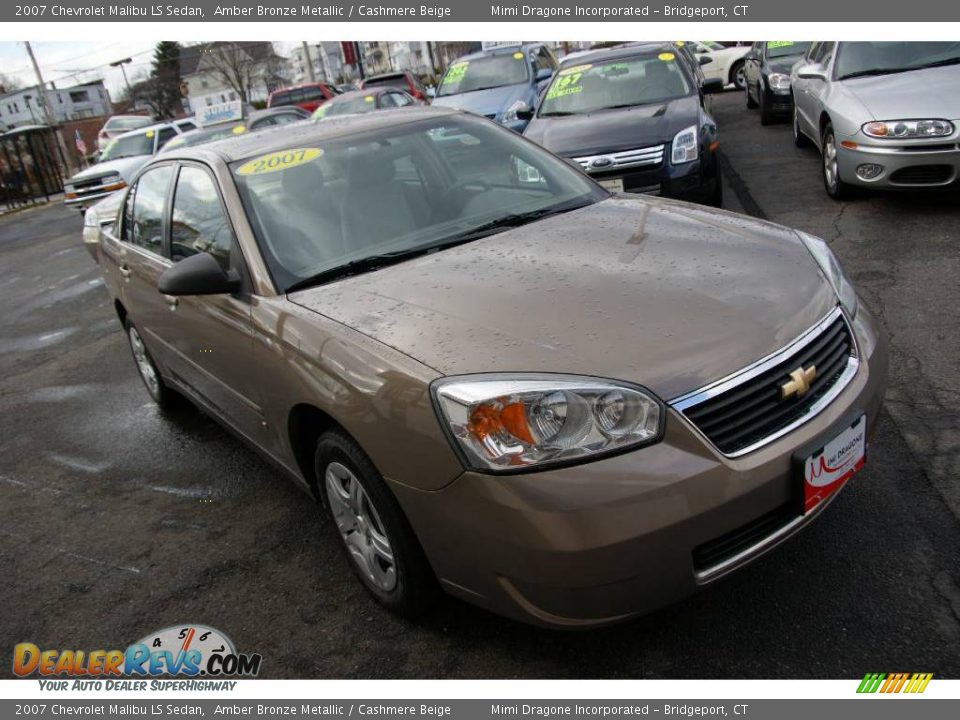 2007 Chevrolet Malibu LS Sedan Amber Bronze Metallic / Cashmere Beige Photo #3