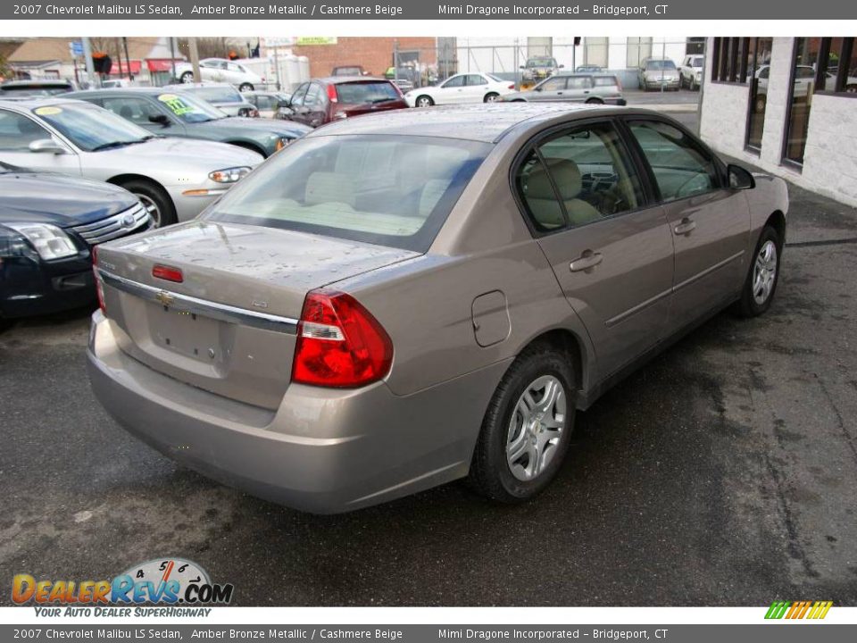 2007 Chevrolet Malibu LS Sedan Amber Bronze Metallic / Cashmere Beige Photo #4