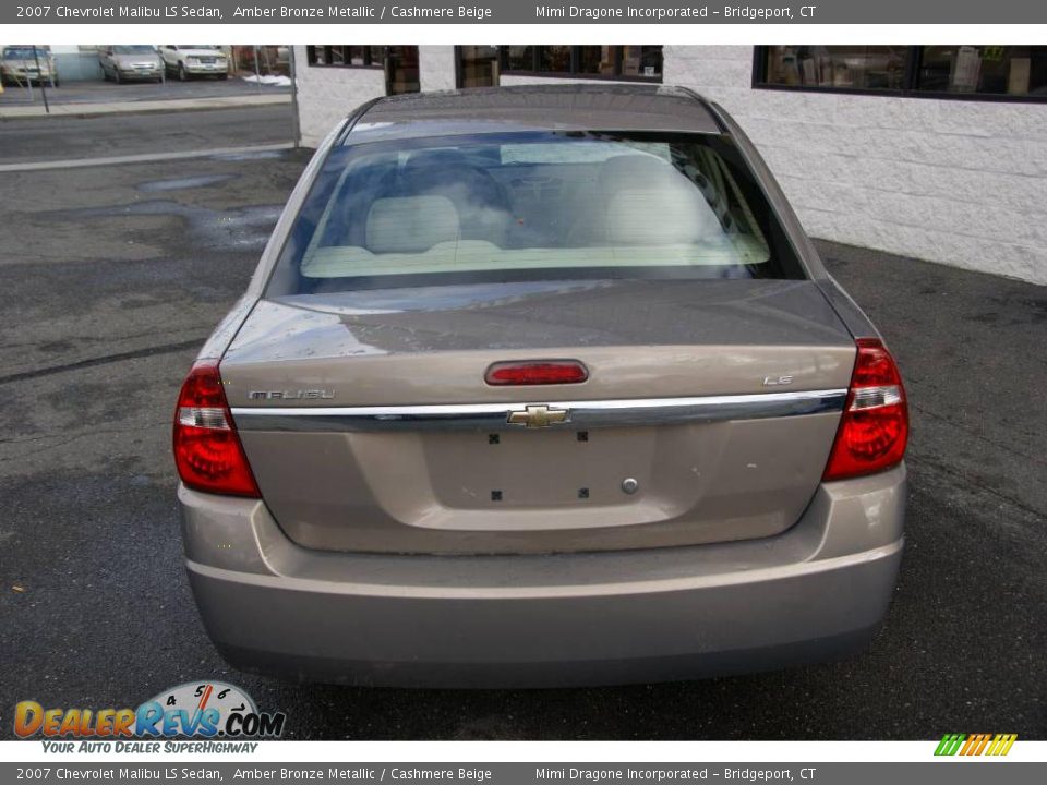2007 Chevrolet Malibu LS Sedan Amber Bronze Metallic / Cashmere Beige Photo #5