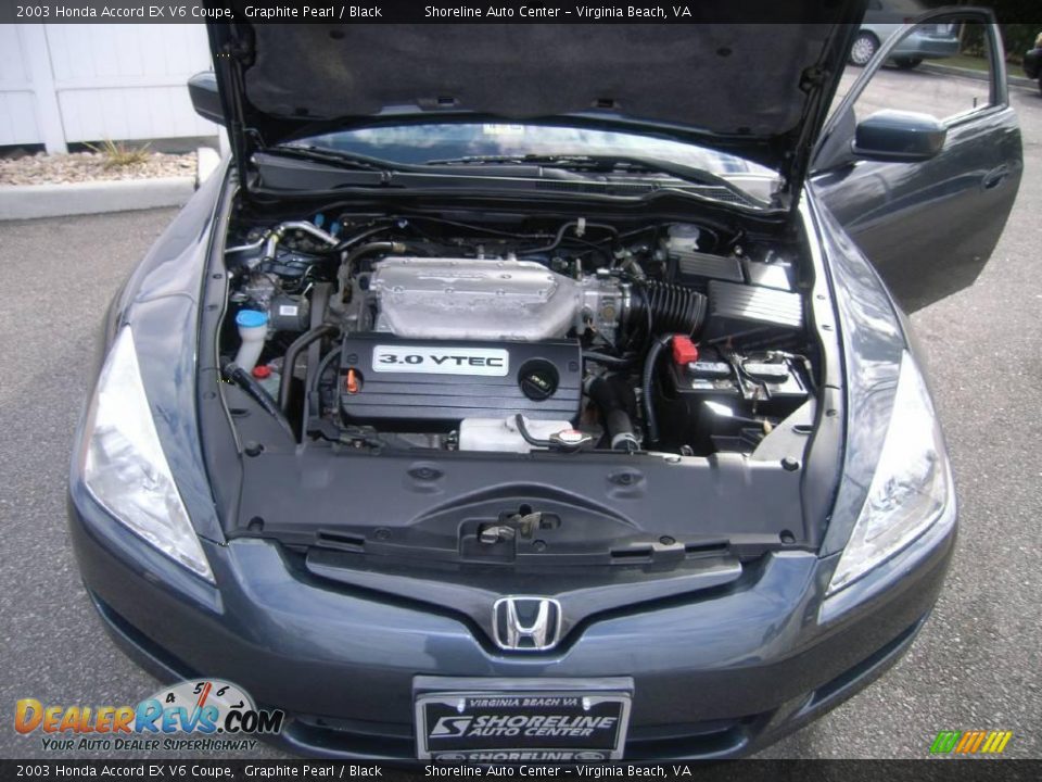 2003 Honda Accord EX V6 Coupe Graphite Pearl / Black Photo #14