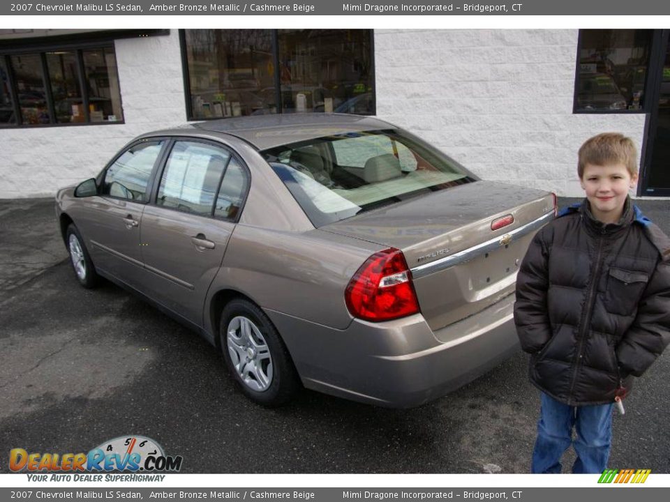 2007 Chevrolet Malibu LS Sedan Amber Bronze Metallic / Cashmere Beige Photo #7