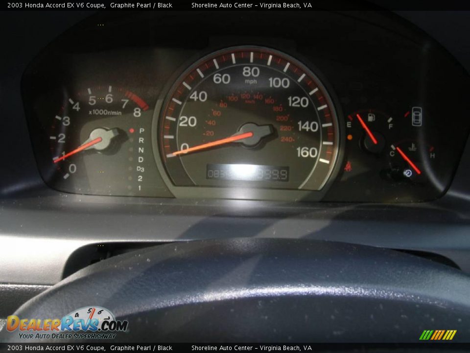 2003 Honda Accord EX V6 Coupe Graphite Pearl / Black Photo #20