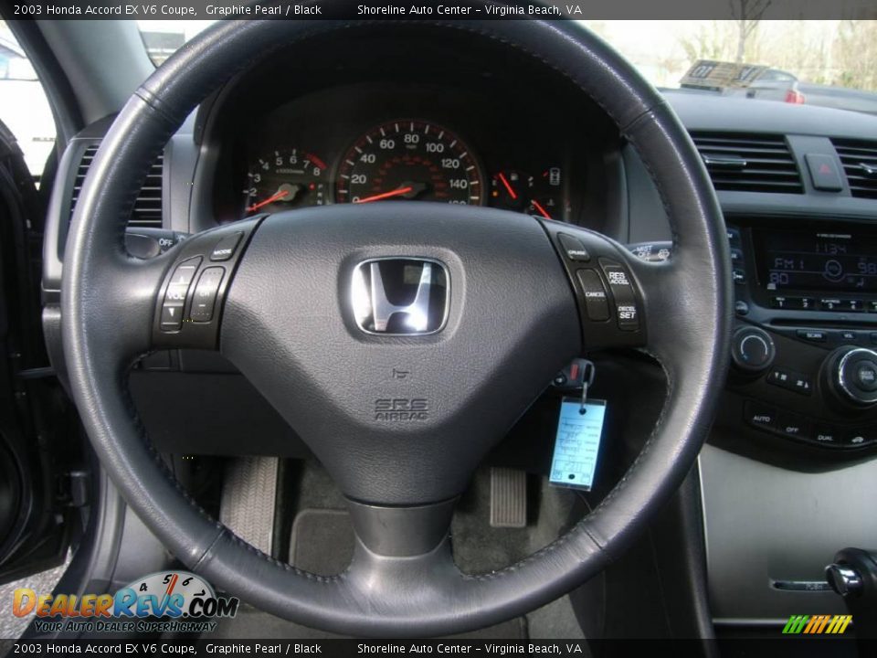 2003 Honda Accord EX V6 Coupe Graphite Pearl / Black Photo #21
