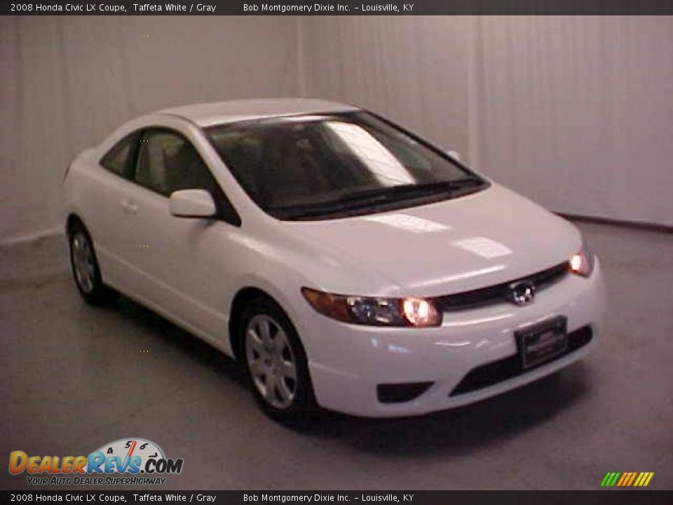 2008 Honda Civic LX Coupe Taffeta White / Gray Photo #1