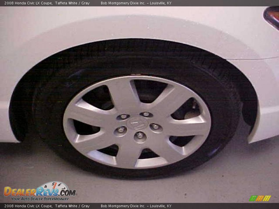 2008 Honda Civic LX Coupe Taffeta White / Gray Photo #4
