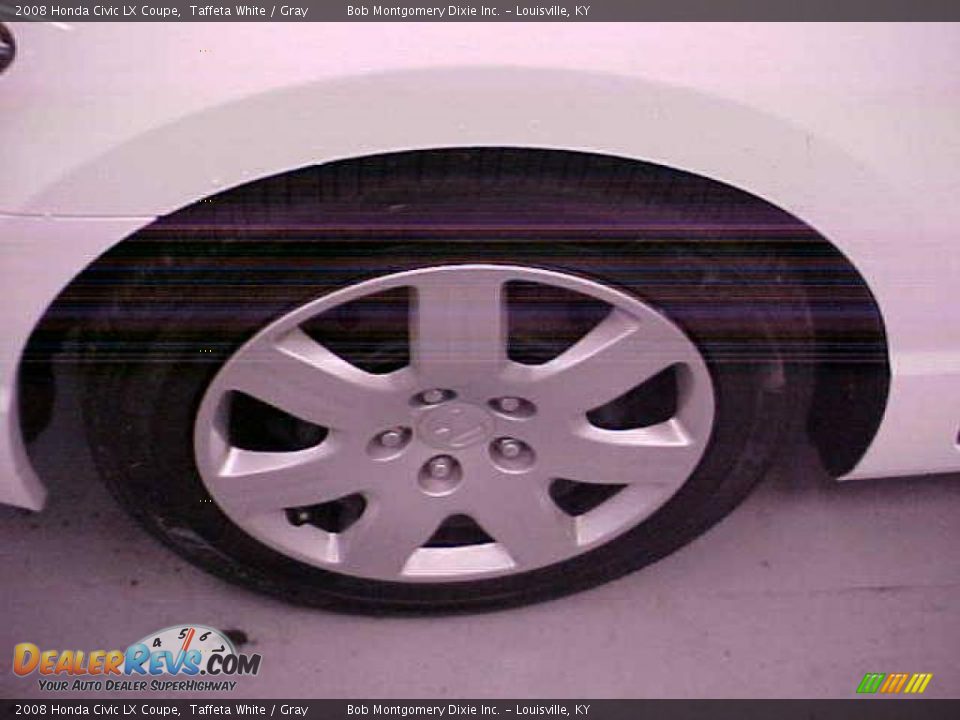 2008 Honda Civic LX Coupe Taffeta White / Gray Photo #7