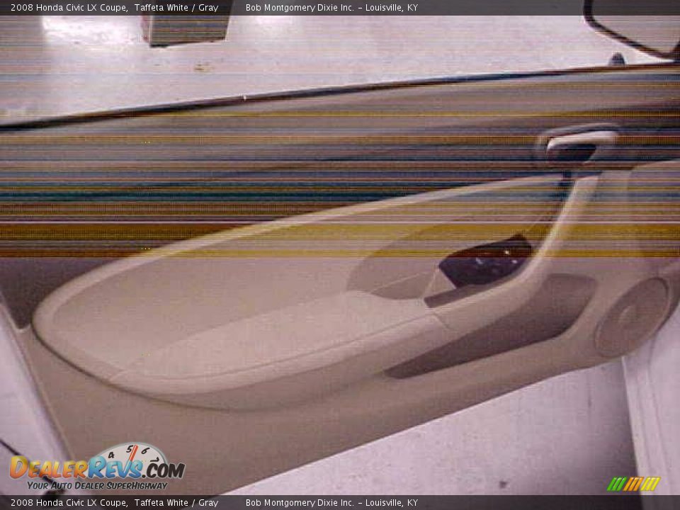 2008 Honda Civic LX Coupe Taffeta White / Gray Photo #8