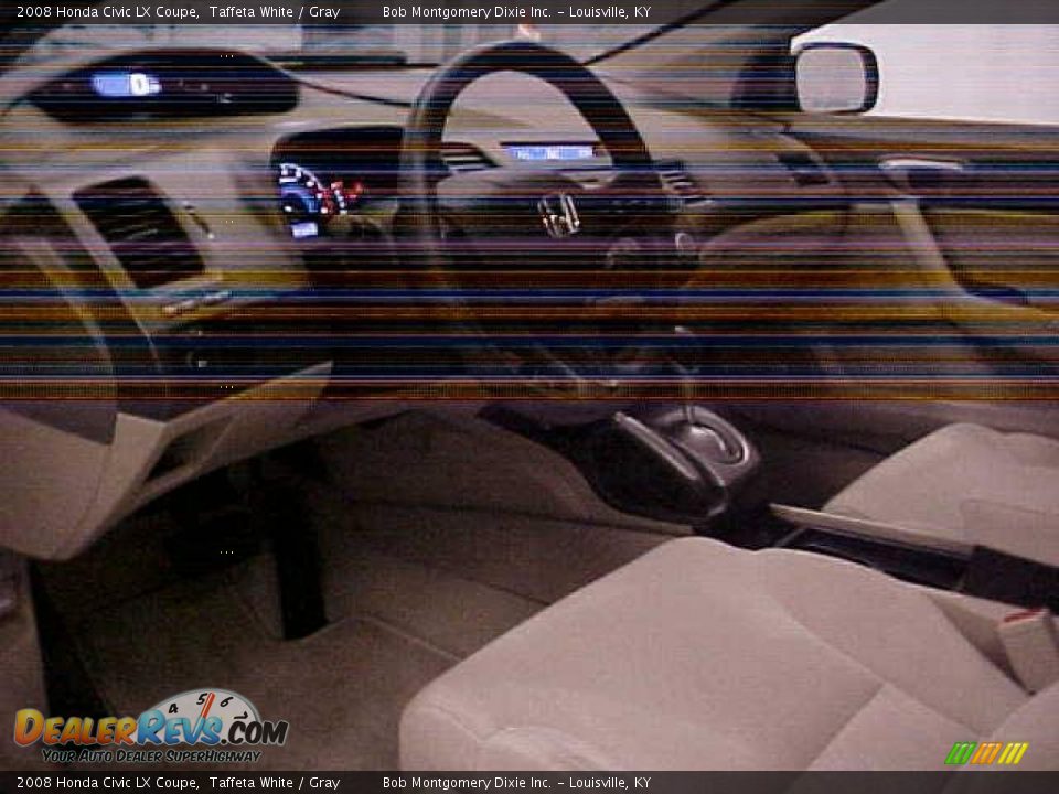 2008 Honda Civic LX Coupe Taffeta White / Gray Photo #9