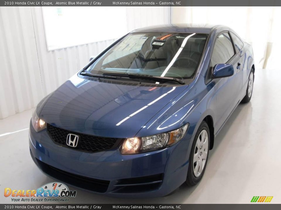 2010 Honda Civic LX Coupe Atomic Blue Metallic / Gray Photo #1
