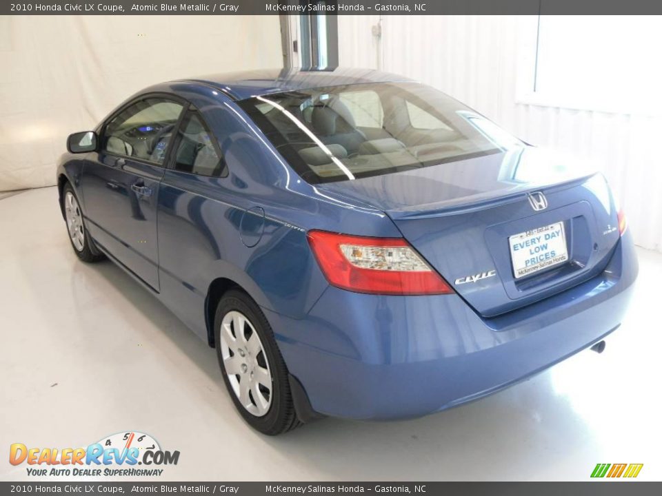 2010 Honda Civic LX Coupe Atomic Blue Metallic / Gray Photo #2