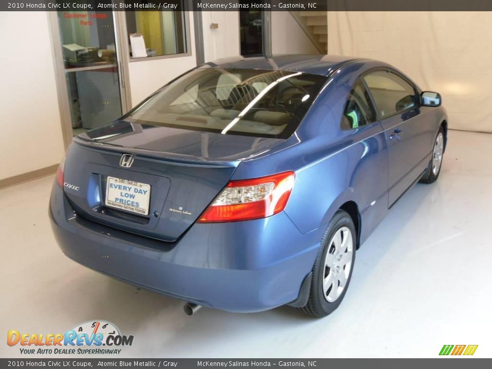 2010 Honda Civic LX Coupe Atomic Blue Metallic / Gray Photo #4