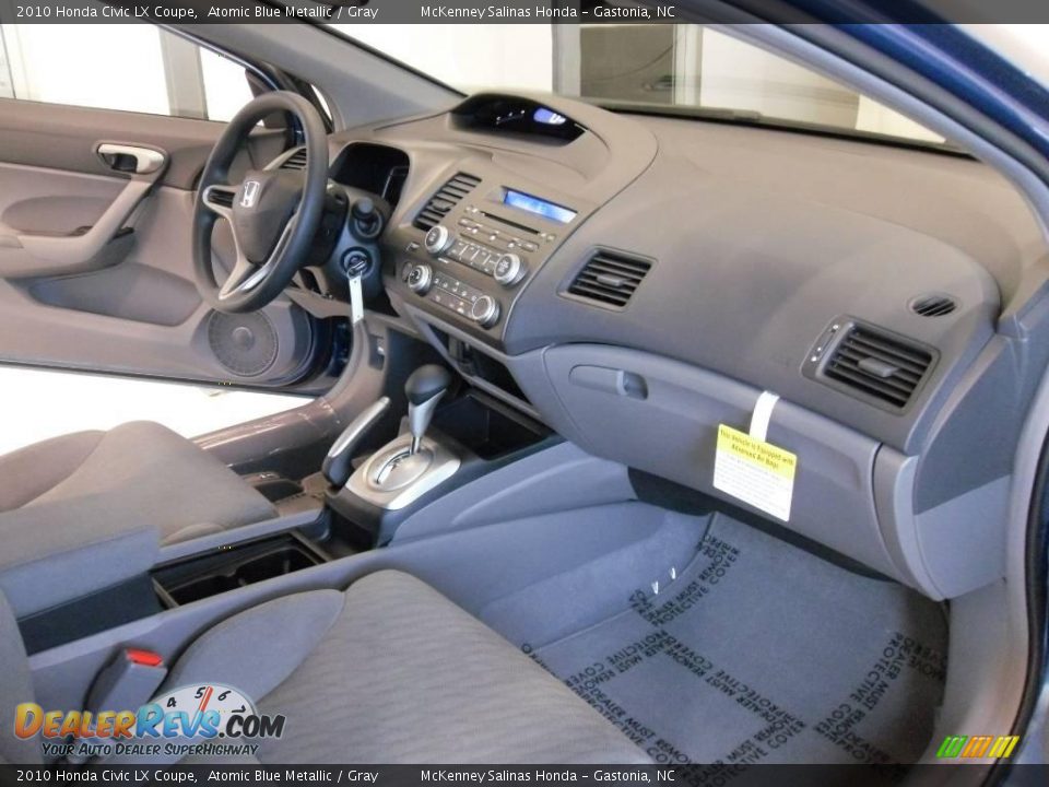2010 Honda Civic LX Coupe Atomic Blue Metallic / Gray Photo #16