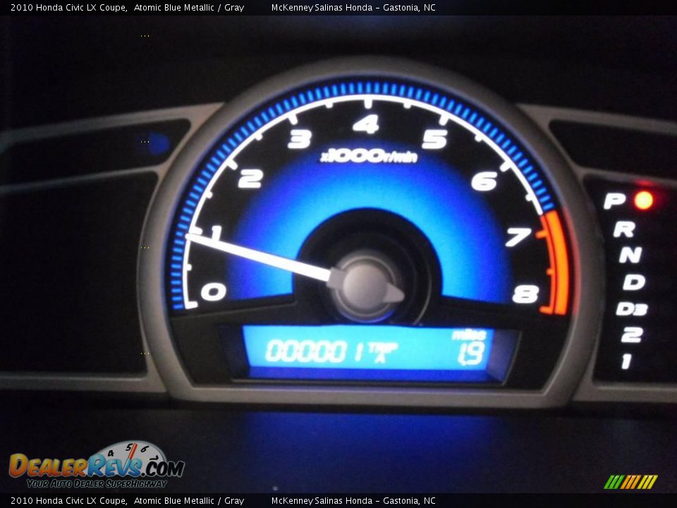 2010 Honda Civic LX Coupe Atomic Blue Metallic / Gray Photo #25
