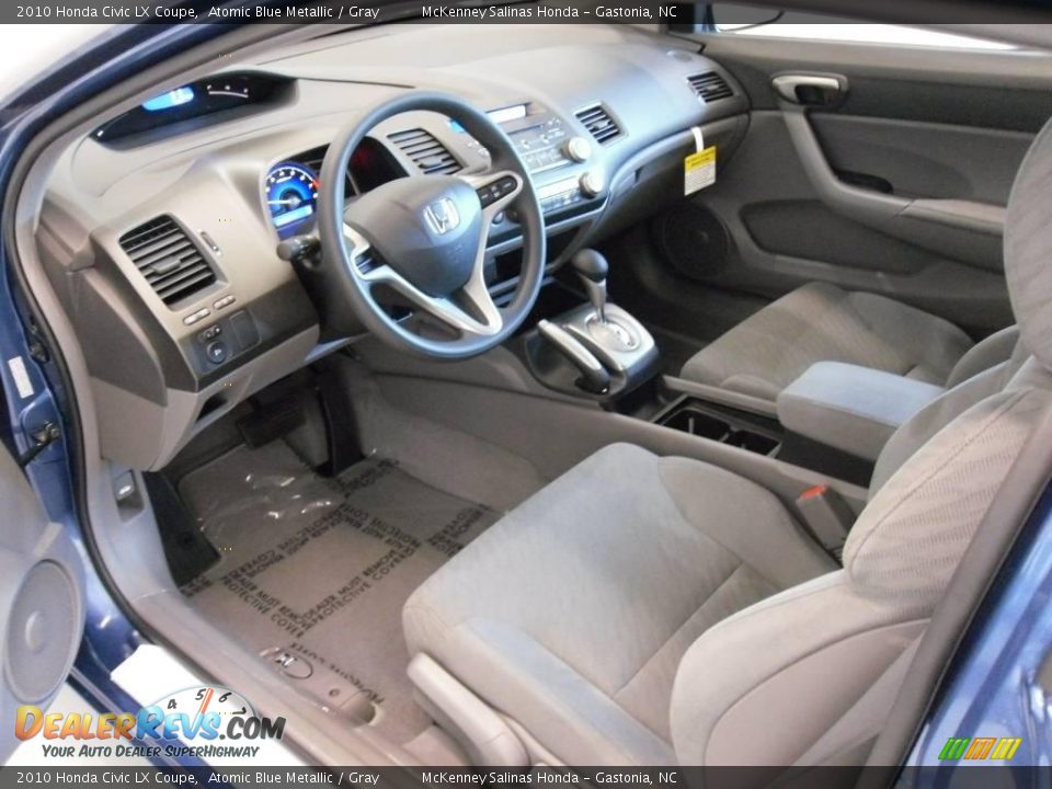2010 Honda Civic LX Coupe Atomic Blue Metallic / Gray Photo #27
