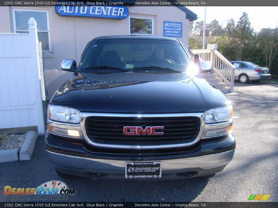 2002 GMC Sierra 1500 SLE Extended Cab 4x4 Onyx Black / Graphite Photo #1