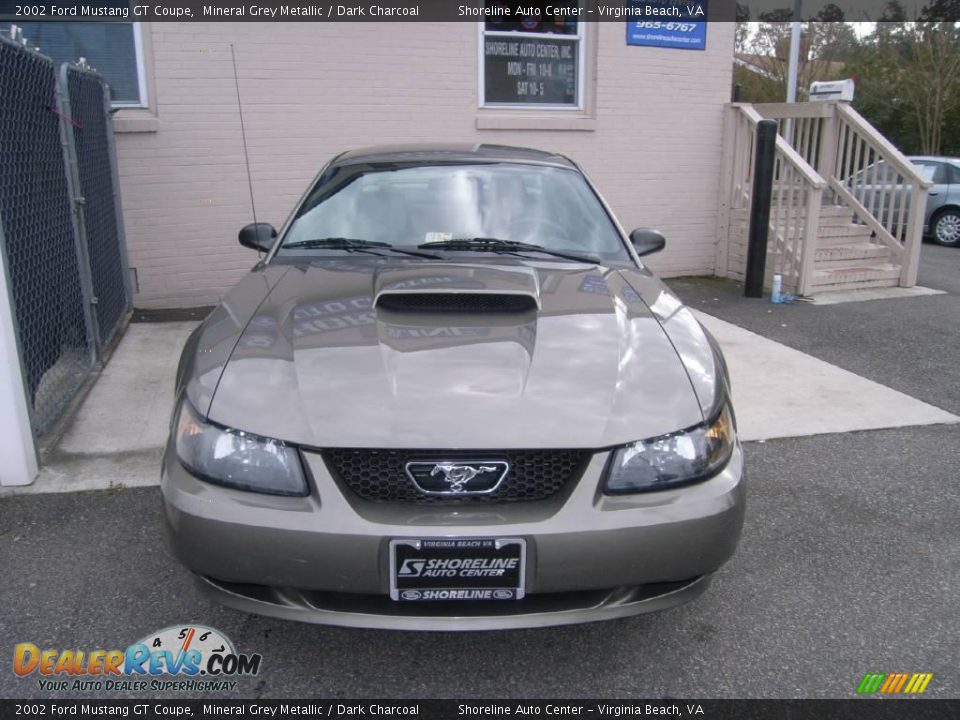 2002 Ford Mustang GT Coupe Mineral Grey Metallic / Dark Charcoal Photo #1