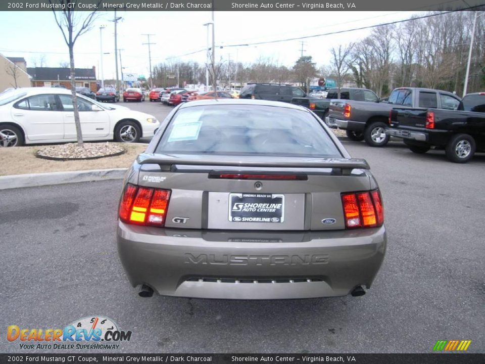 2002 Ford Mustang GT Coupe Mineral Grey Metallic / Dark Charcoal Photo #5