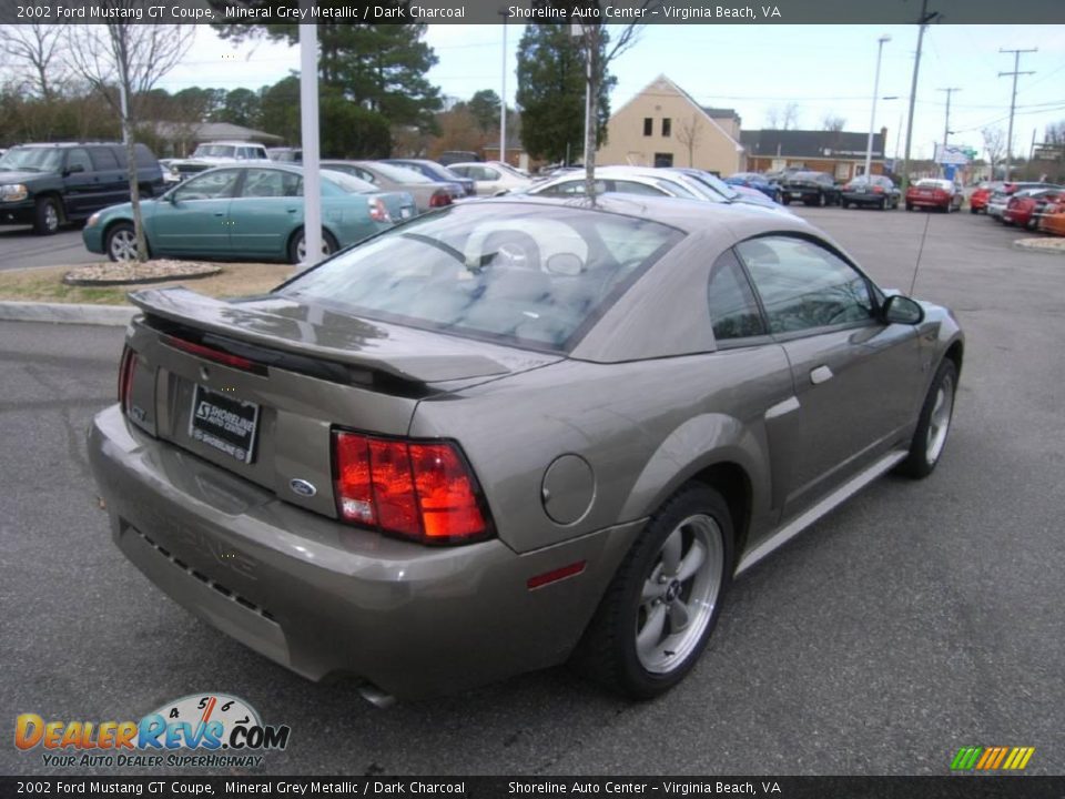 2002 Ford Mustang GT Coupe Mineral Grey Metallic / Dark Charcoal Photo #6