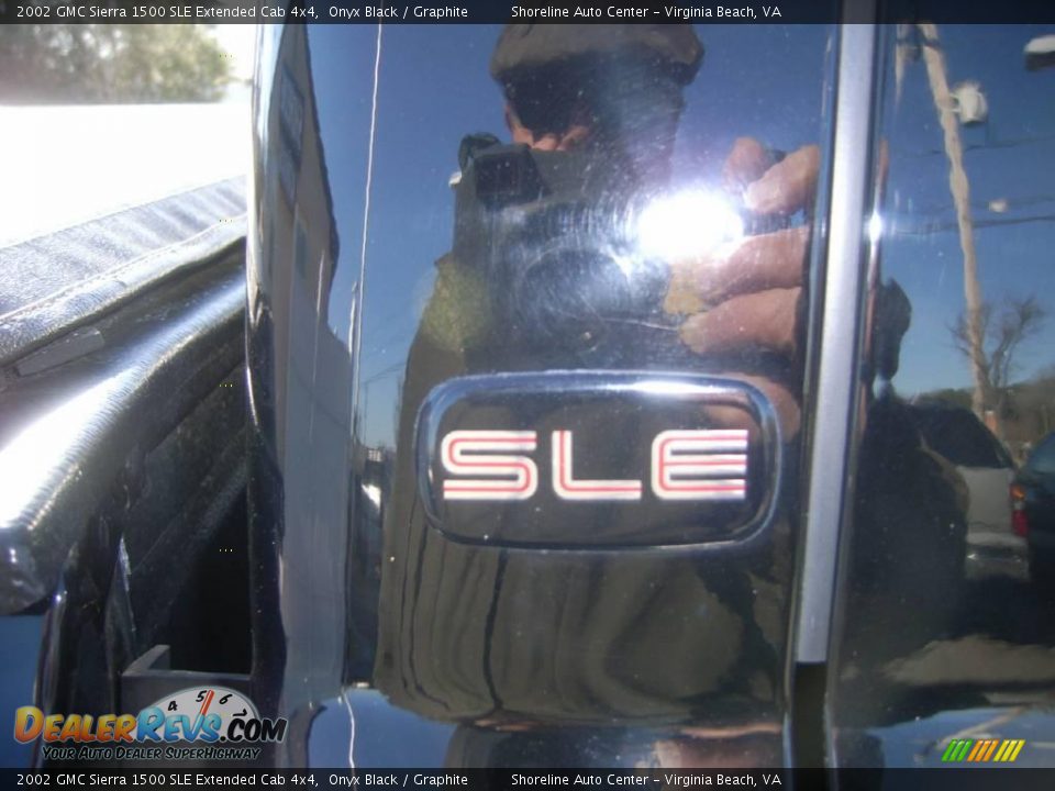 2002 GMC Sierra 1500 SLE Extended Cab 4x4 Onyx Black / Graphite Photo #9