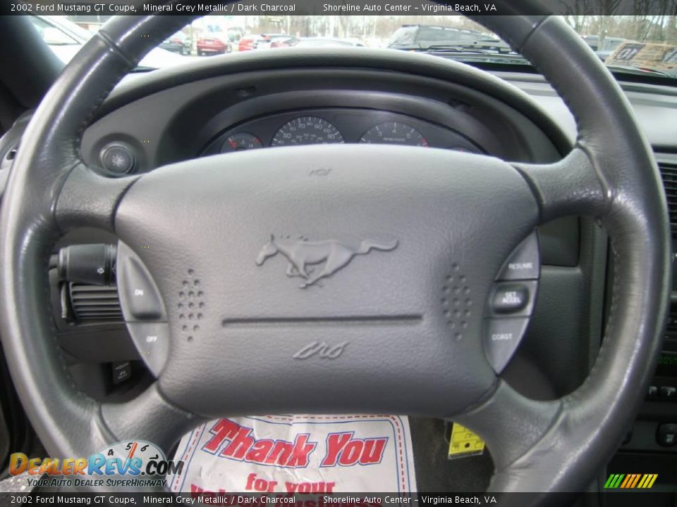 2002 Ford Mustang GT Coupe Mineral Grey Metallic / Dark Charcoal Photo #16