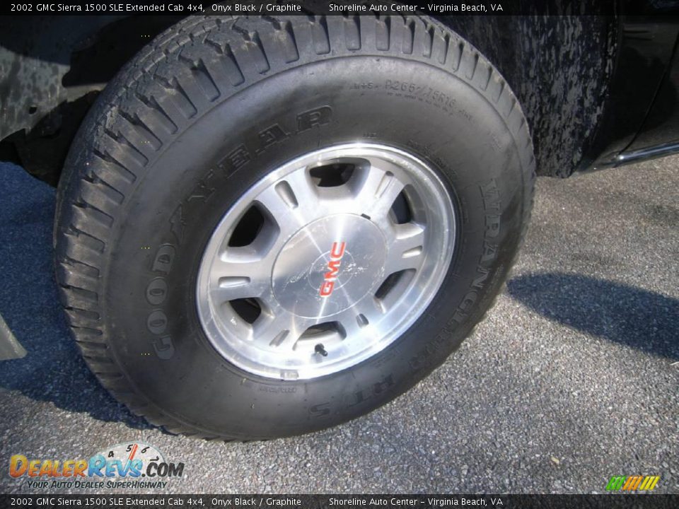 2002 GMC Sierra 1500 SLE Extended Cab 4x4 Onyx Black / Graphite Photo #22