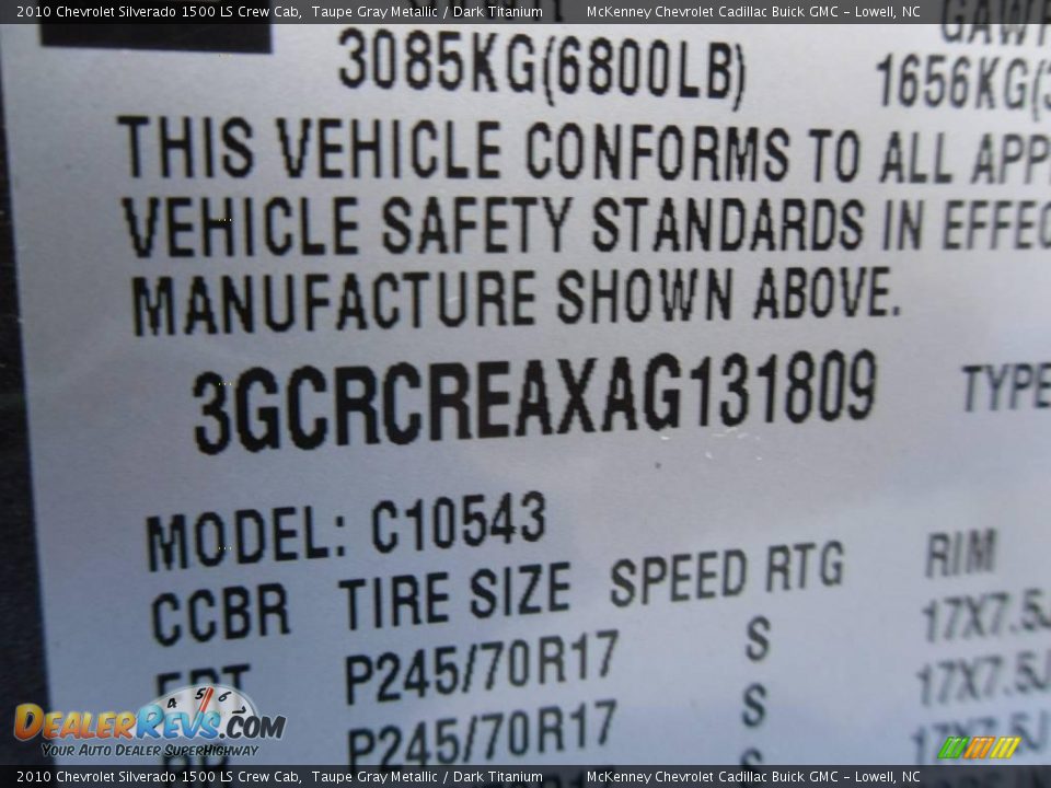 2010 Chevrolet Silverado 1500 LS Crew Cab Taupe Gray Metallic / Dark Titanium Photo #11
