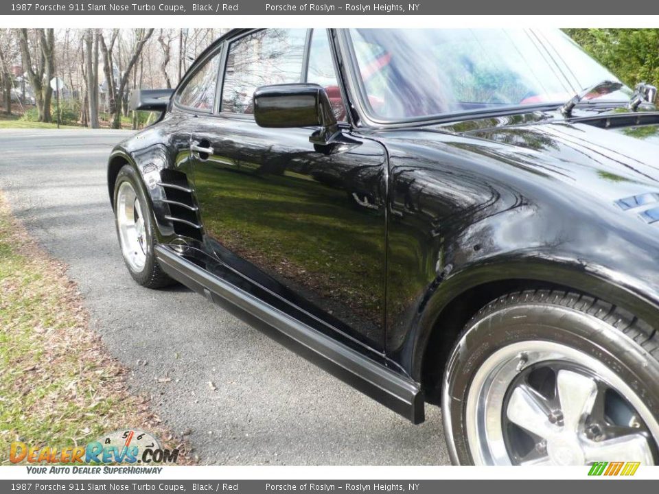 1987 Porsche 911 Slant Nose Turbo Coupe Black / Red Photo #13