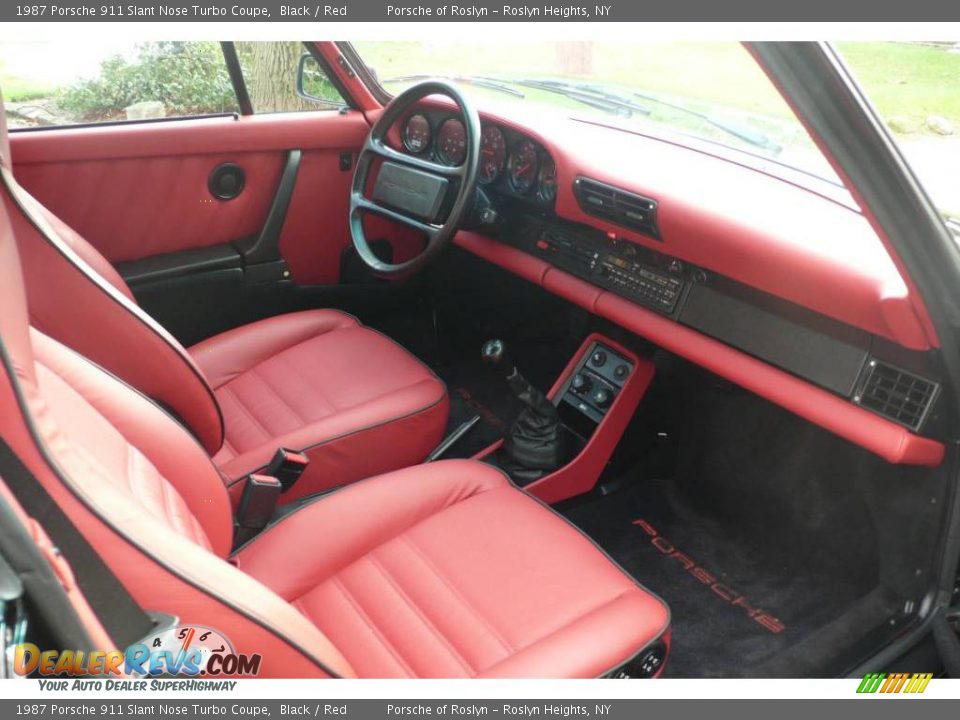 Red Interior - 1987 Porsche 911 Slant Nose Turbo Coupe Photo #20