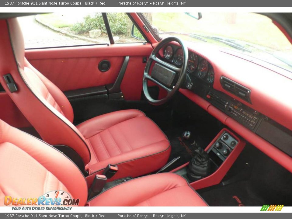 Red Interior - 1987 Porsche 911 Slant Nose Turbo Coupe Photo #22