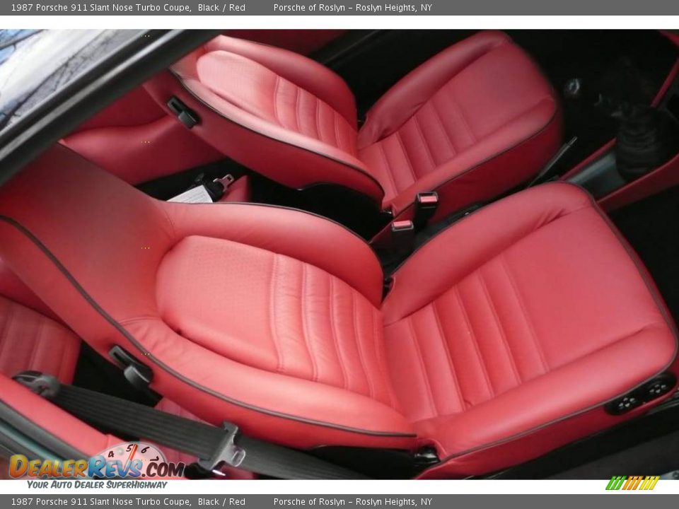 1987 Porsche 911 Slant Nose Turbo Coupe Black / Red Photo #24