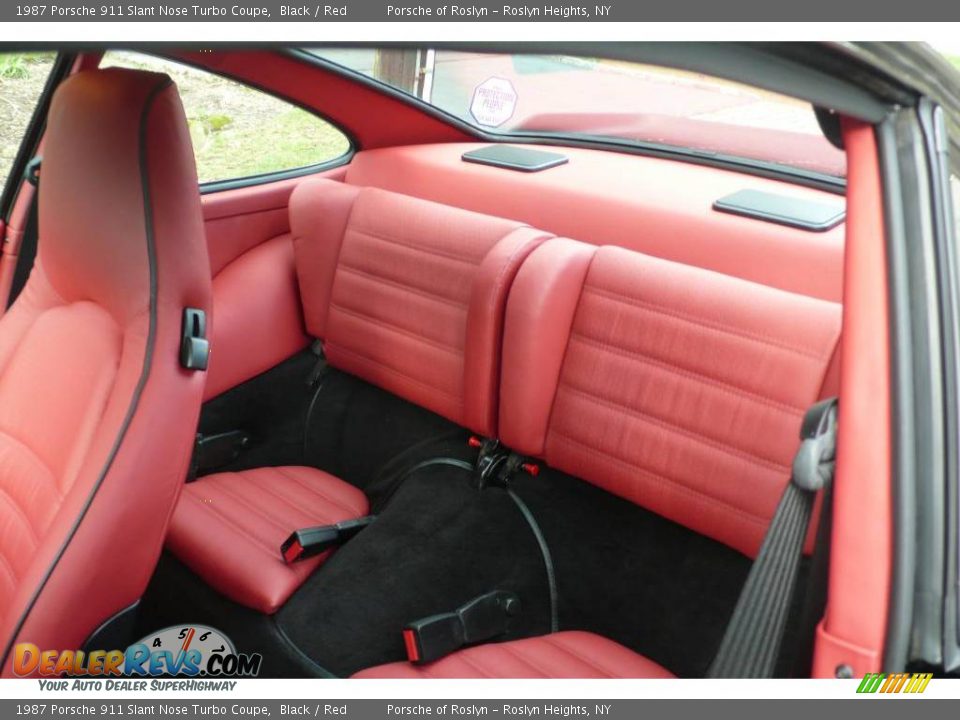 Rear Seat of 1987 Porsche 911 Slant Nose Turbo Coupe Photo #26